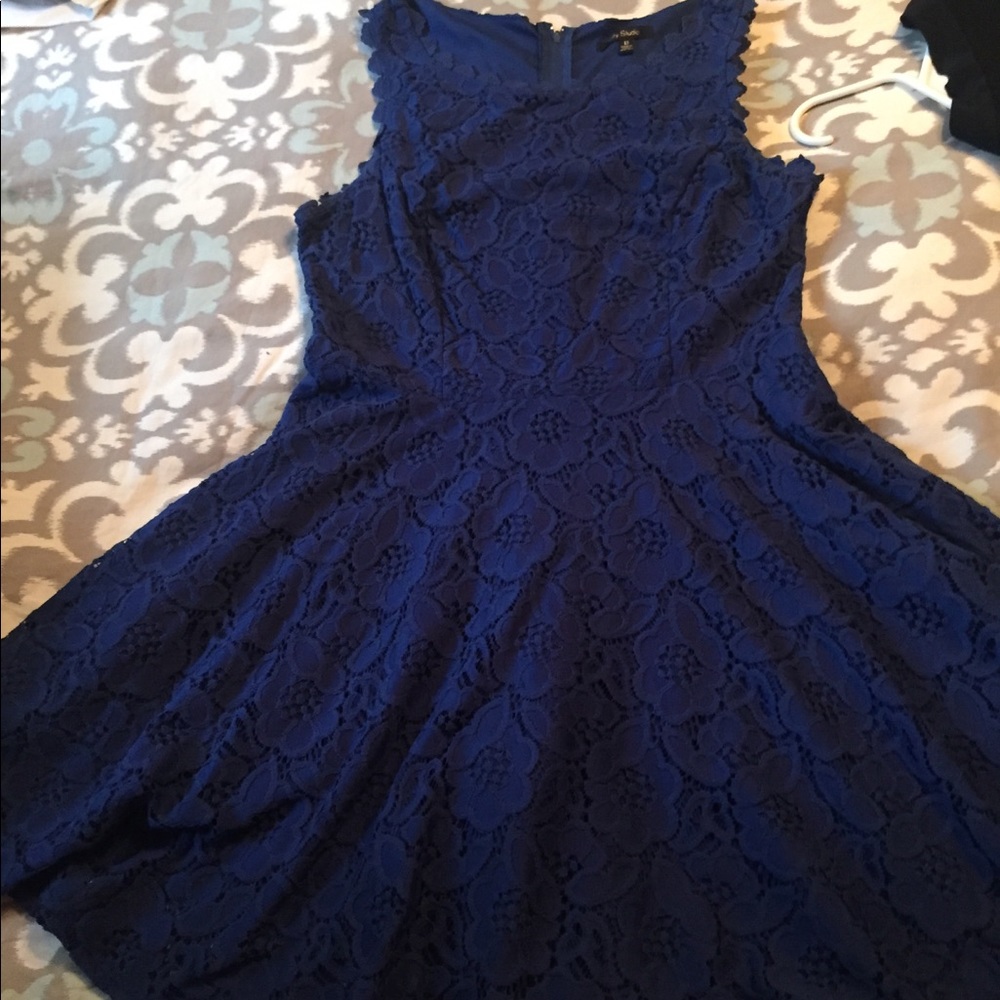 City studios lace royal blue dress